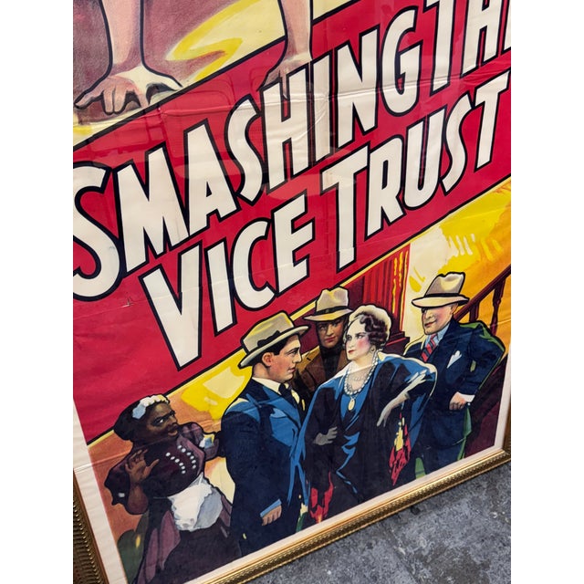 Vintage "Smashing the Vice Trust" Movie Poster For Sale In San Francisco - Image 6 of 12