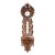 Monumental European Carved Wood Barometer and Thermometer For Sale