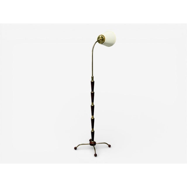 Josef Frank, Model 1842 Floor Lamp, Mahogany, Brass, Sweden, 1950s For Sale - Image 11 of 13