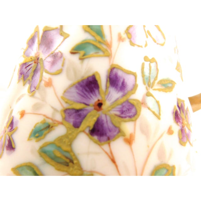 Late 18th Century Jean Pouyat Limoges Hand Painted, Two Color Chocolate Pot For Sale - Image 4 of 12