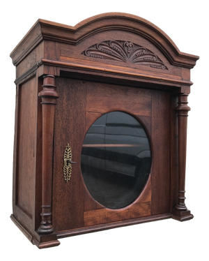 Walnut Wall-Mounted Cabinet, 19th Century