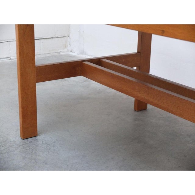 Wood Extendable N-Line Dining Table in Oak by Gebroeders Neirinck, 1968 For Sale - Image 7 of 18