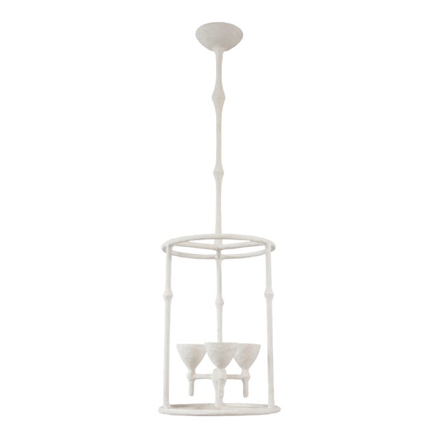 Bespoke Plaster Alard Three-Light Fixture For Sale