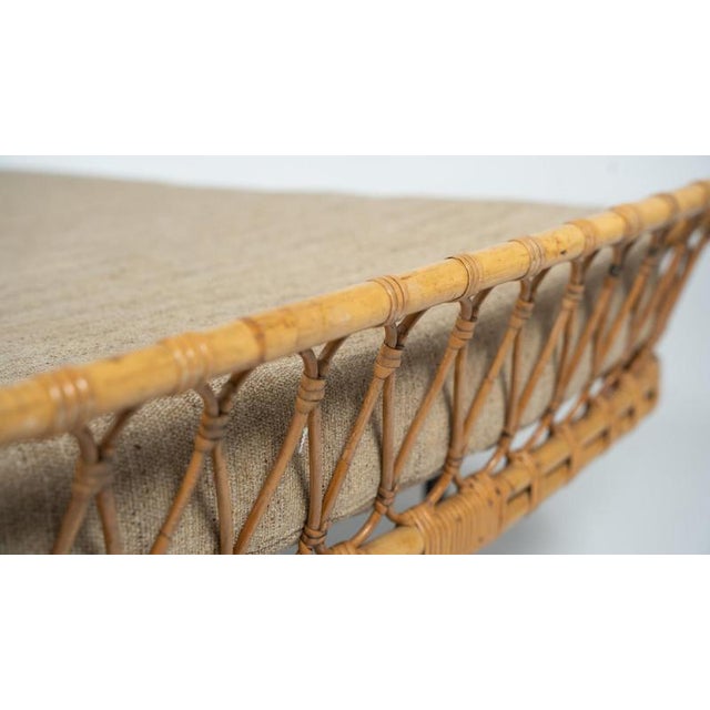 Bamboo Daybed, Italy, 1960s - New Upholstery