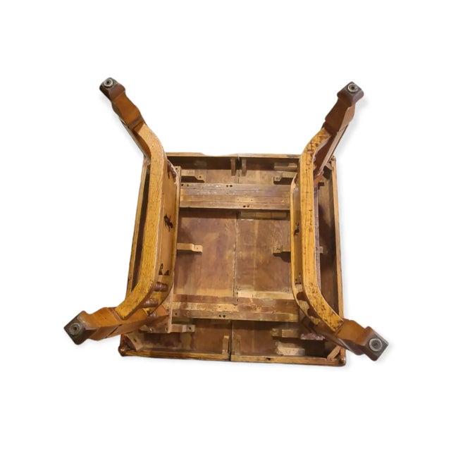 Antique Early 20th Century Hand Carved Jacobean Style Oak Dining Table For Sale - Image 9 of 11