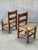 Wood Mid-Century Modernist Wood and Rush Dining Chairs in the style of Charles Dudouyt, 1960s, Set of 2 For Sale - Image 7 of 16