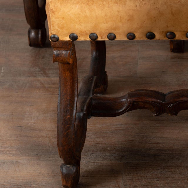 19th Century Set of Six Swedish Vintage Leather Dining Chairs For Sale - Image 13 of 18