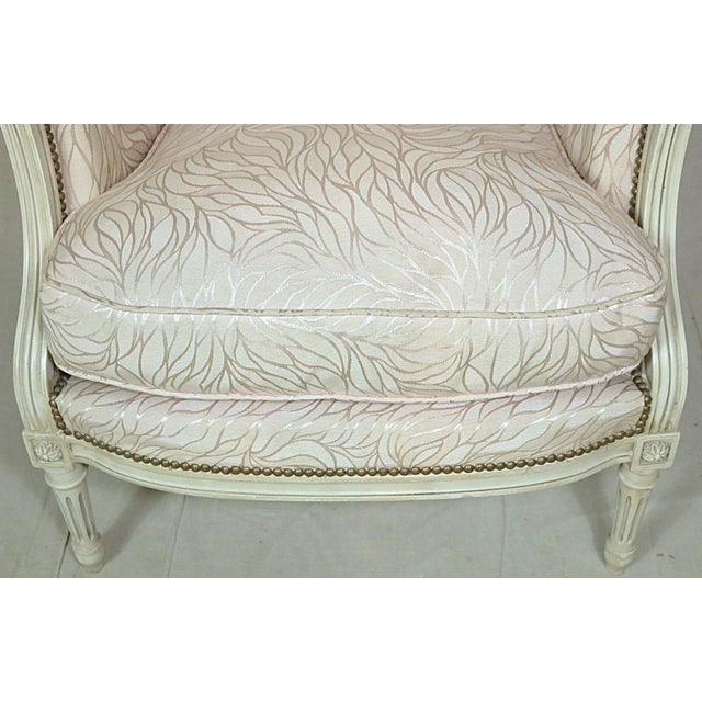 Early 20th Century Louis XVI Style Bergeres, a Pair For Sale - Image 5 of 14