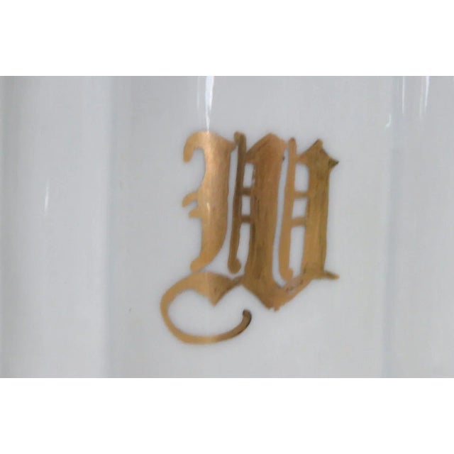 Anne W Breinin Germany Porcelain White and Gold Cigarette Holder Dish For Sale - Image 10 of 12