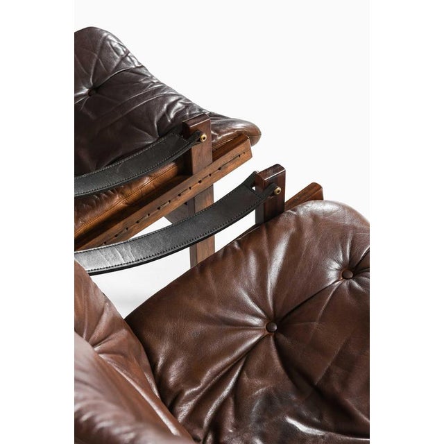 1960s Leather Easy Chairs by Torbjørn Afdal for Bruksbo, 1962, Set of 2 For Sale - Image 5 of 11