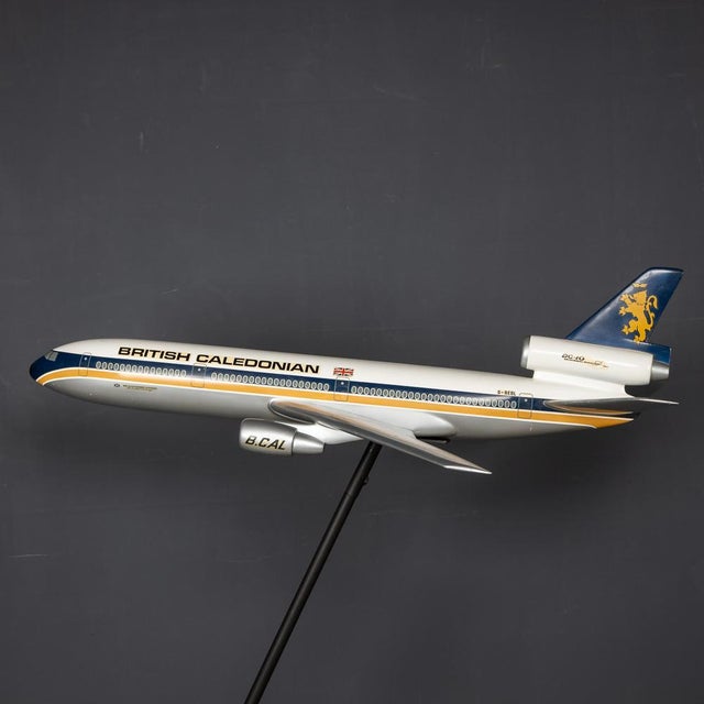 20th Century British Fiberglass Caledonian DC10 Airplane Model, 1970 For Sale - Image 9 of 18