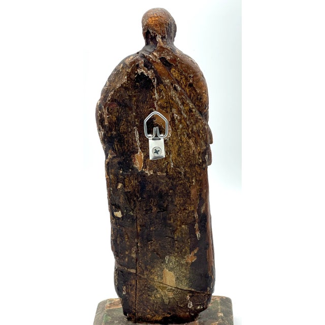 Wood 18th Century Italian Baroque Santos Figure For Sale - Image 7 of 9
