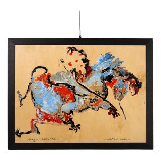 Walter Pozzato, Composition, Acrylic on Plywood For Sale