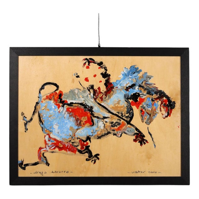 Walter Pozzato, Composition, Acrylic on Plywood For Sale