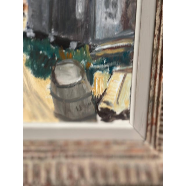 Swedish Artist, Rural Village, 1950s, Oil on Panel, Framed For Sale - Image 10 of 12