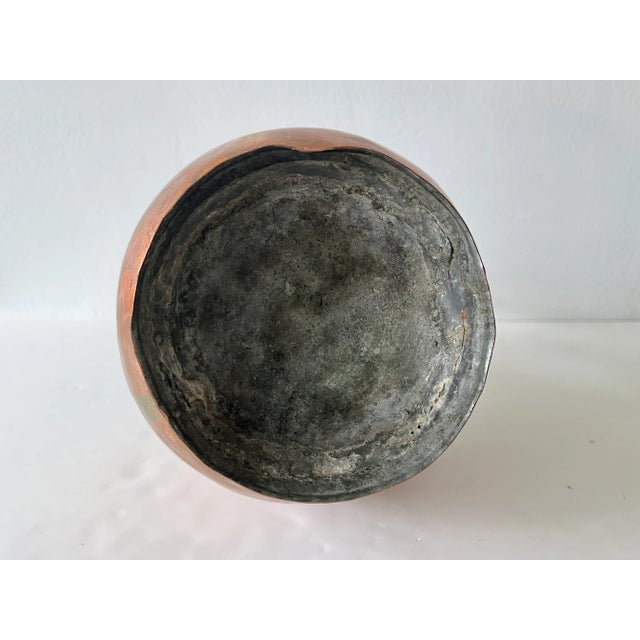 Copper 19th Century Large Solid Copper Ewer/Jug With Hinged Lid For Sale - Image 8 of 9