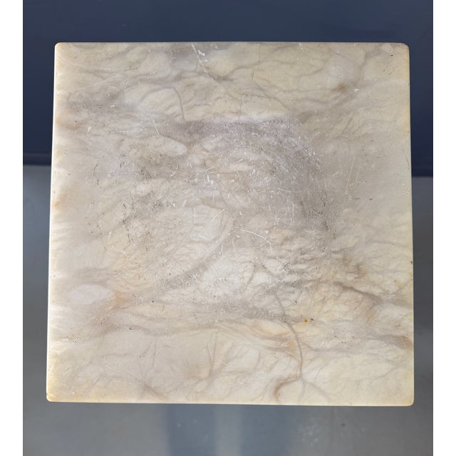 Antique Italian White 7 Piece Carved Alabaster Pedestal Column For Sale In Philadelphia - Image 6 of 13