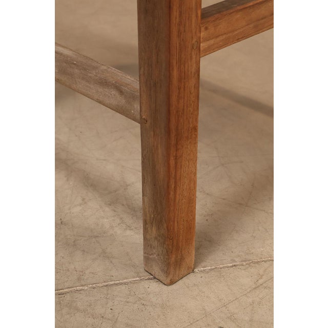BenchSmith Set of Four 'Buckingham' Teak Outdoor Bar Stools For Sale - Image 10 of 18