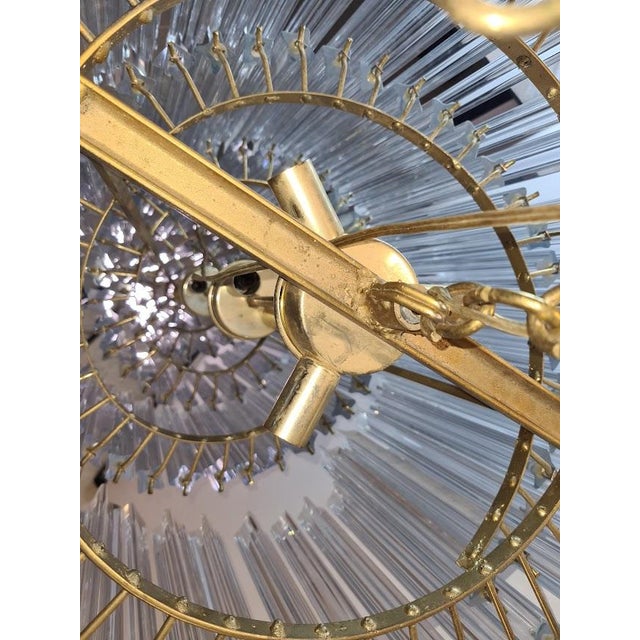 Very Large Vintage Italian Murano Glass Spiral Chandelier 55" For Sale In New York - Image 6 of 12