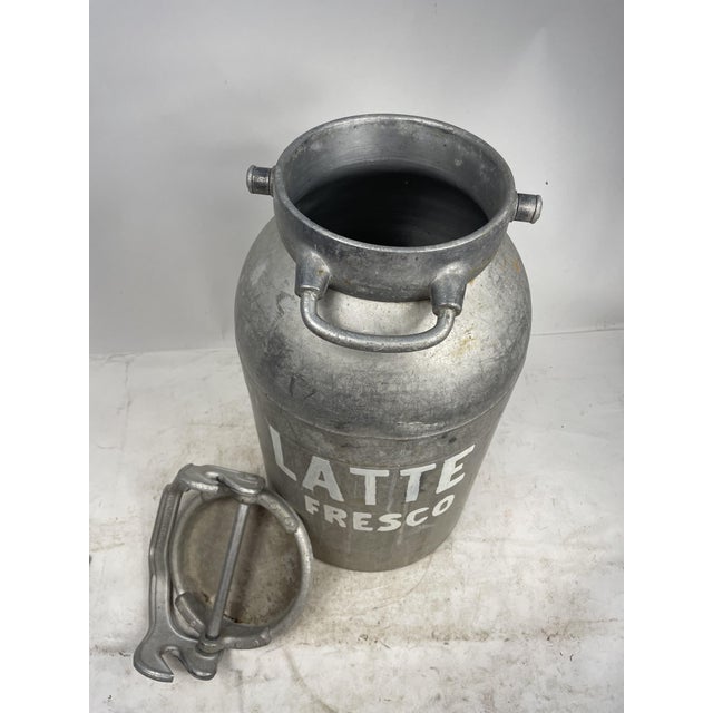 Large Aluminum Milk Can, 1940s For Sale - Image 9 of 15