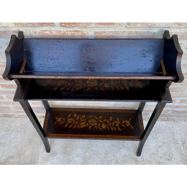 1950s Mid 20th Century Modernist French Wooden Magazine Rack with Marquetry, 1950s For Sale - Image 5 of 9