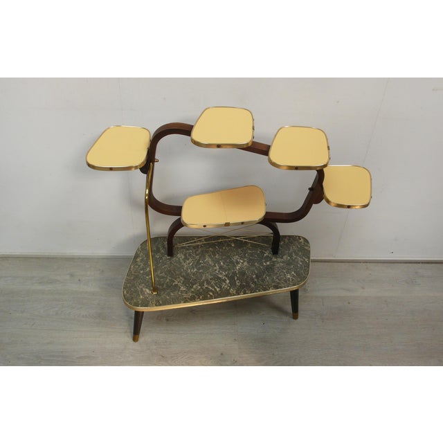 Large Mid-Century Modern German Side Table with 6 Levels, 1950s For Sale - Image 4 of 6