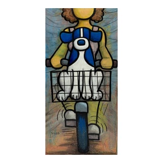 2009, "He Loved to Ride", Contemporary, Mixed Media on Canvas, Artist Y. C. Lozano For Sale