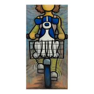 2009, He Loved to Ride, Contemporary, Mixed Media on Canvas, Artist Y. C. Lozano