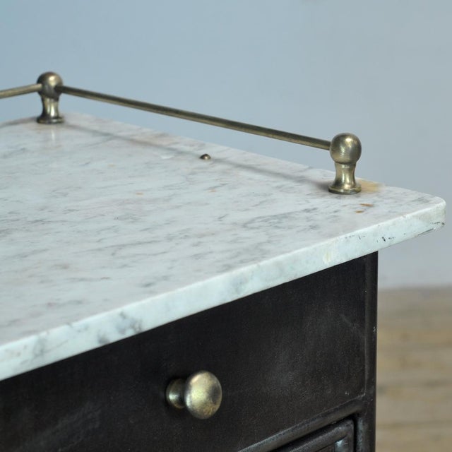 1920s Iron Bedside Table, 1920s For Sale - Image 5 of 11