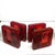 Red Glass Handle for Push and Pull Double Doors, 1960s, Set of 2 For Sale - Image 4 of 9