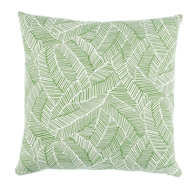 Abstract Schumacher Abstract Leaf 22" Pillow in Leaf For Sale - Image 3 of 3