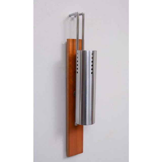 Vintage Stainless Steel Tube Wall Lamps, France, 1970s, Set of 2 For Sale - Image 4 of 8