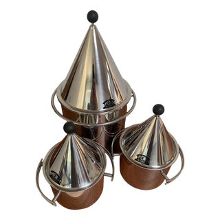 Vintage Ice Buckets by Bent Falk, 1980s, Set of 3 For Sale