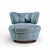 Mid 20th Century Dunbar Style Mid Century Swivel Pouf Lounge Chairs - Pair For Sale - Image 5 of 12