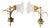 Italian Metal Wall Sconces with Flowers and Tulips, 1980s, Set of 2 For Sale