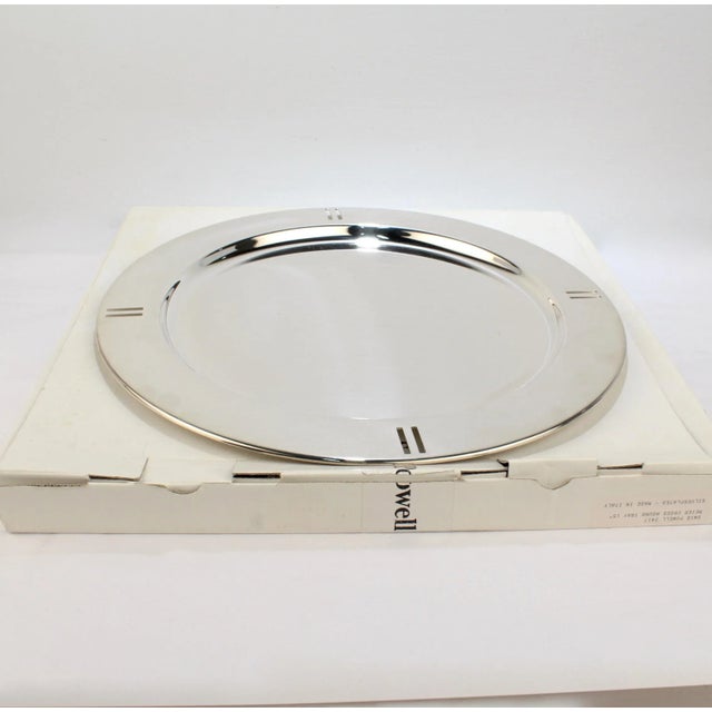 Silver Large Silver Plate Charger or Tray by Richard Meier for Swid Powell For Sale - Image 8 of 11