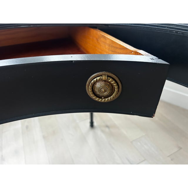 Antique HalfMoon Desk For Sale - Image 4 of 8