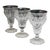 Early 20th Century McKee Rock Crystal Clear Pressed Glass Footed Water Goblets- Set of 3 For Sale