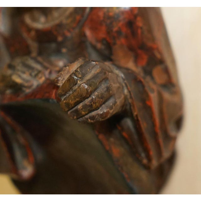 Antique Black Forest Hand-Carved and Painted Whip Hook, 1880 For Sale - Image 6 of 15