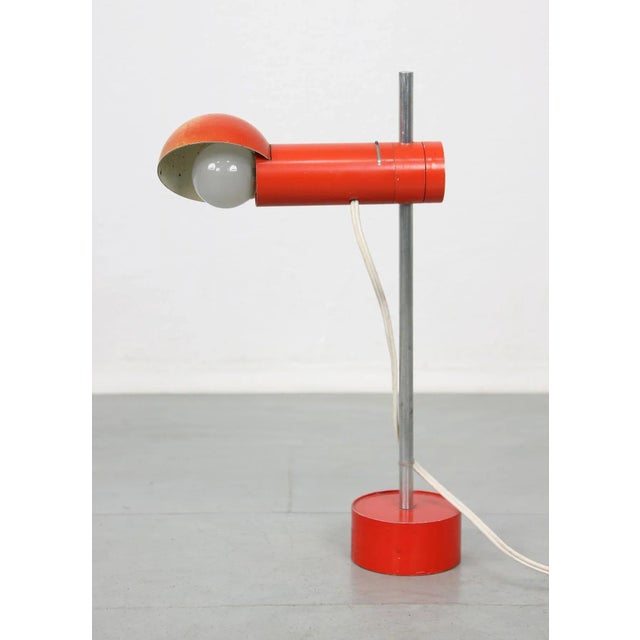 Small Vintage Red Table Lamp For Sale - Image 11 of 11
