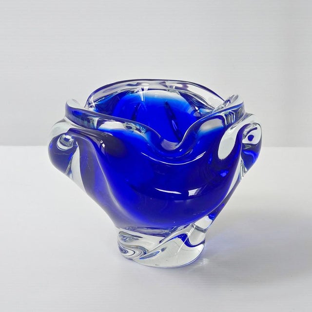 Vintage Blue Murano Glass Ashtray, 1960s For Sale - Image 12 of 12