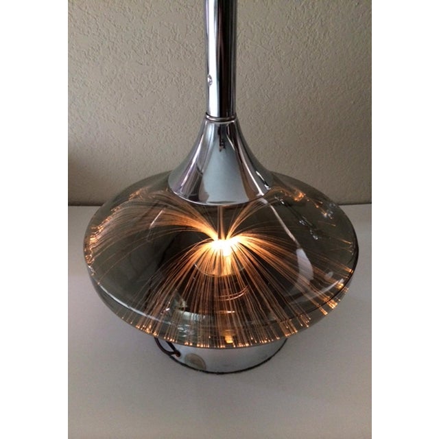 Mid-Century Modern Fiber Optic Smoked Glass Retro/Atomic ...