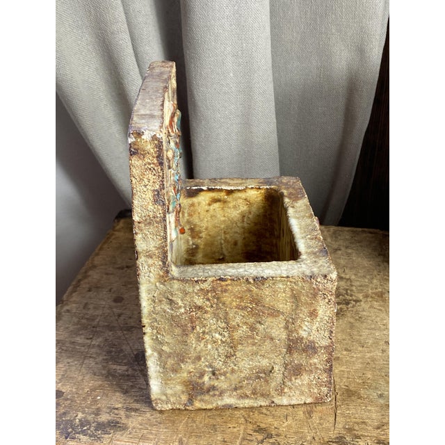 Mid-Century Modern Vallauris Ceramic Wall Planter by La Roue, 1950s For Sale - Image 3 of 18