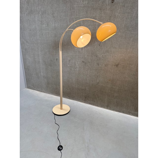 Metal Vintage Double Arch Mushroom Floor Lamp, 1970s For Sale - Image 7 of 11