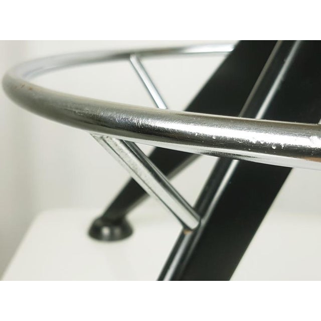 Chrome-Plated Metal and Skai Swivel Stool from Velca, 1970s For Sale - Image 13 of 16