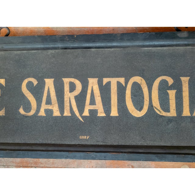 Early 20th Century Double Sided "The Saratogian" Saratoga Newspaper Sign For Sale - Image 14 of 16