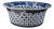 English Blue and White Transfer-Printed Pierced Pearlware Basket, 1800s For Sale