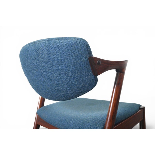 Set of Eight Attributed to Kai Kristiansen Model 42 Dining Chairs in Rosewood For Sale - Image 10 of 12
