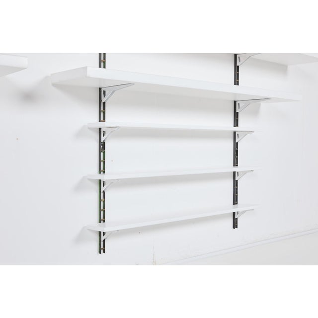 Black Mid-Century Modern Italian Modular Wall Shelving System, 1960s For Sale - Image 8 of 9