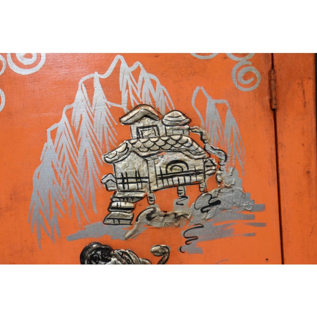 Unique Design Petitie Chinoiserie Style Italian Painted Commode For Sale - Image 11 of 15